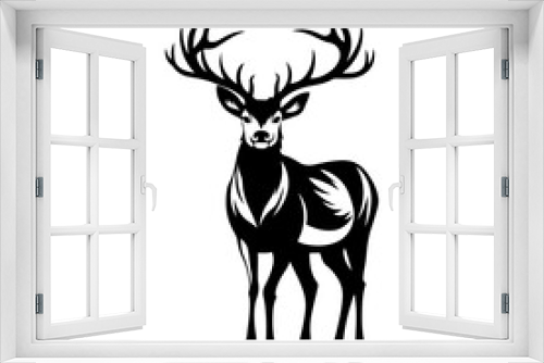 Fototapeta Naklejka Na Ścianę Okno 3D - Graceful Deer Vector Illustration