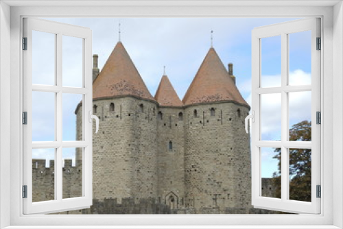 Fototapeta Naklejka Na Ścianę Okno 3D - Fortress Carcassonne