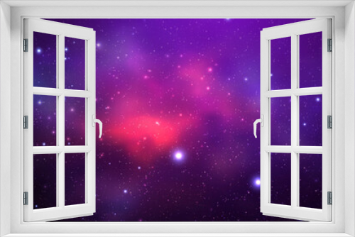 Fototapeta Naklejka Na Ścianę Okno 3D - Space vector background with realistic nebula and shining stars. Magic colorful galaxy with stardust