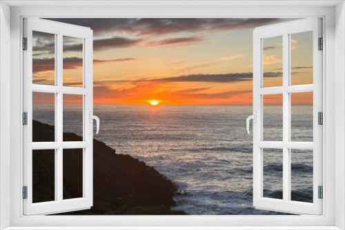 Fototapeta Naklejka Na Ścianę Okno 3D - Закат солнца