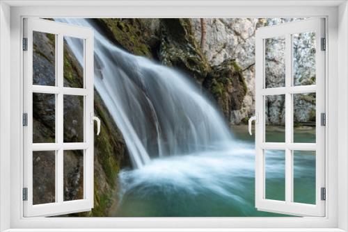 Fototapeta Naklejka Na Ścianę Okno 3D - Belabartze waterfall in Navarre, Spain