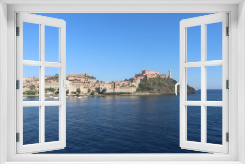 Fototapeta Naklejka Na Ścianę Okno 3D - Blick auf Portoferraio auf Elba, Italien
