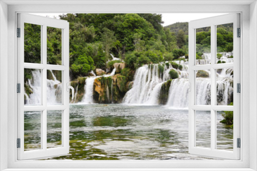 Fototapeta Naklejka Na Ścianę Okno 3D - waterfall in Kornati region, Dalmatia,
