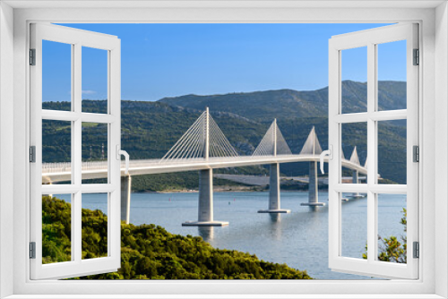 Fototapeta Naklejka Na Ścianę Okno 3D - The Peljesac Bridge (Pelješki most) Croatia. The most beautiful bridge in Croatia