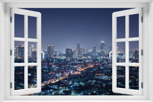 Fototapeta Naklejka Na Ścianę Okno 3D - City at night