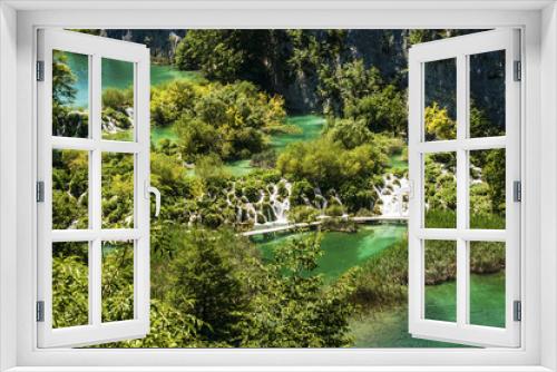Fototapeta Naklejka Na Ścianę Okno 3D - National park Plitvice lakes, Croatia, Dalmatia