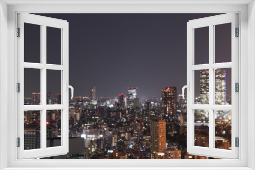 Fototapeta Naklejka Na Ścianę Okno 3D - Tokyo cityscape at night
