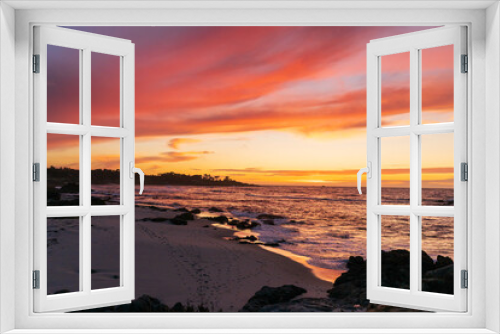 Fototapeta Naklejka Na Ścianę Okno 3D - Colorful Pacific Ocean Sunset on 17-Mile Drive, Pebble Beach, CA