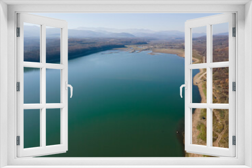Fototapeta Naklejka Na Ścianę Okno 3D - Aerial view of Ogosta Reservoir, Bulgaria