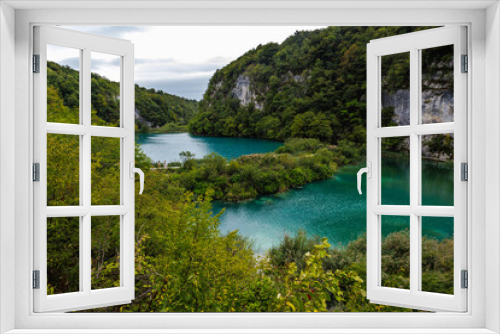 Fototapeta Naklejka Na Ścianę Okno 3D - Landschaft an den Plitvicer Seen, Kroatien