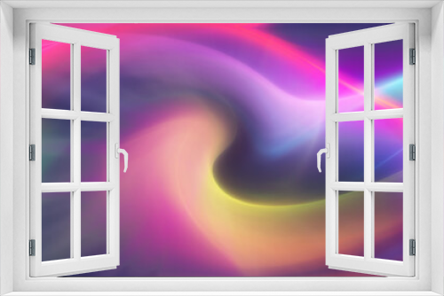 Fototapeta Naklejka Na Ścianę Okno 3D - background neon line wave illustration