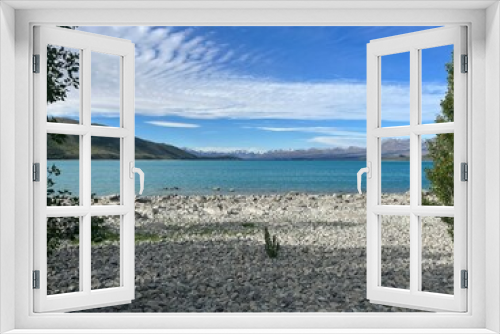 Fototapeta Naklejka Na Ścianę Okno 3D - Lake Tekapo in New Zealand