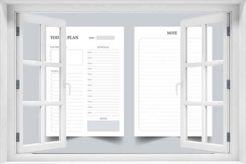 Editable Today's Plan to Do List Planner KDP Interior Design Print Template.