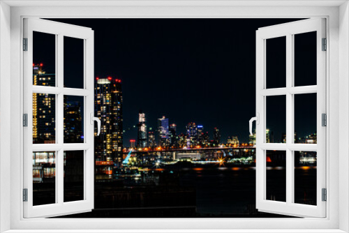 Fototapeta Naklejka Na Ścianę Okno 3D - City night life