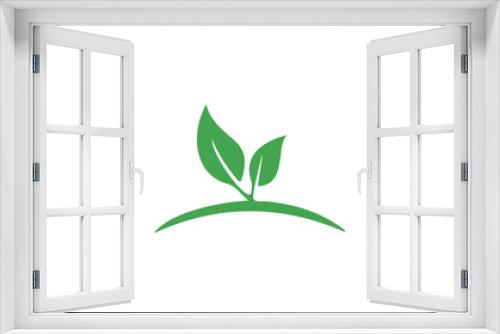 Fototapeta Naklejka Na Ścianę Okno 3D - green plant icon