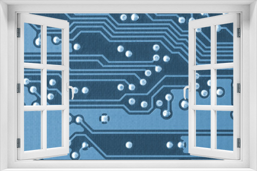 closeup of a printed circuit board