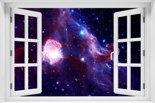 Fototapeta Naklejka Na Ścianę Okno 3D - Bright purple galaxy. Elements of this image furnished by NASA