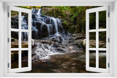 Fototapeta Naklejka Na Ścianę Okno 3D - Namtok Salatdai waterfall small size waterfall ,Nakhon Nayok,Thailand