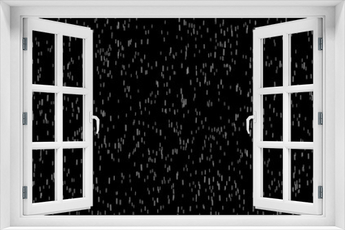 Fototapeta Naklejka Na Ścianę Okno 3D - Cinematic Realistic rainfall animation overlay background. Heavy rain storm seamless loop animation. Surreal raindrops falling thunderstorm overlay. Raindrops on black bg.