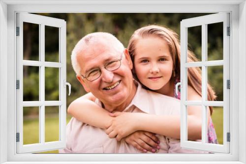 Grandfather with grandchild