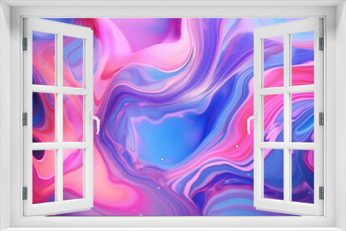 abstract background of blue and pink paint mixing in water. 3d rendering