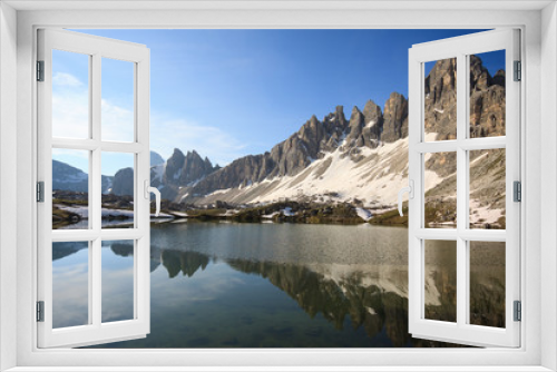 Fototapeta Naklejka Na Ścianę Okno 3D - lago dei Piani (Dolomiti)