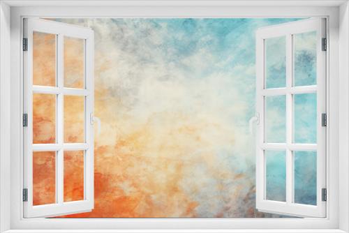 Vibrant abstract background with a dynamic blend of blue and orange, mimicking a watercolor sky at dusk. Ideal for creative projects, backdrops, or as a texture layer in graphic compositions.