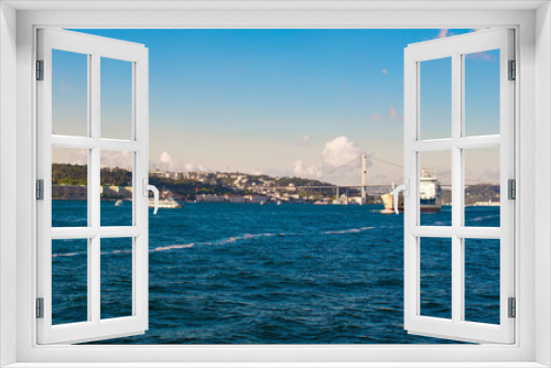 Fototapeta Naklejka Na Ścianę Okno 3D - Panorama of the beautiful city Istanbul on Bosphorus Strait