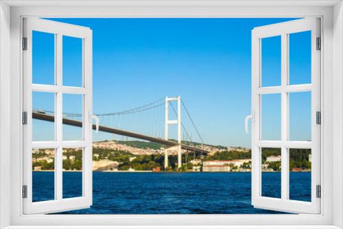 Fototapeta Naklejka Na Ścianę Okno 3D - Fatih Sultan Mehmet Bridge over the Bosphorus strait in Istanbul