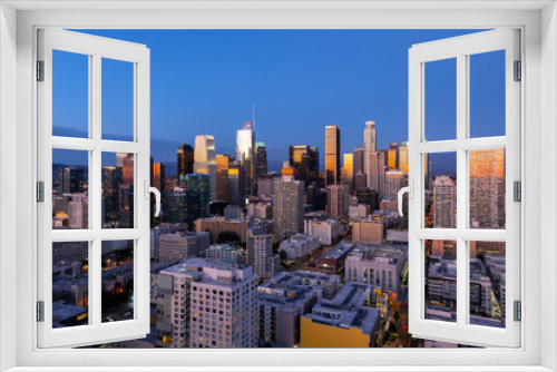Fototapeta Naklejka Na Ścianę Okno 3D - Los Angeles, California City Skyline at Dusk