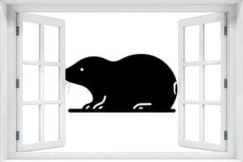 Fototapeta Naklejka Na Ścianę Okno 3D - Mole Logo Monochrome Design Style