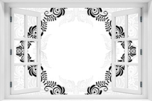 Fototapeta Naklejka Na Ścianę Okno 3D - black and white vintage frame