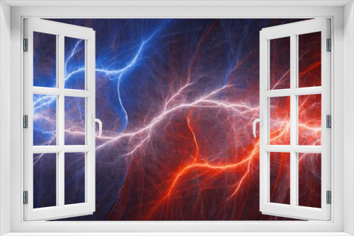 red and blue lightning abstract electrical background