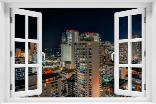 Fototapeta Naklejka Na Ścianę Okno 3D - City at Night - Aloha Hawaii
