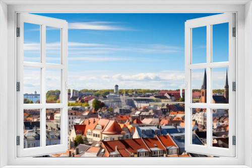 City of Gothenburg rooftops panoramic view
