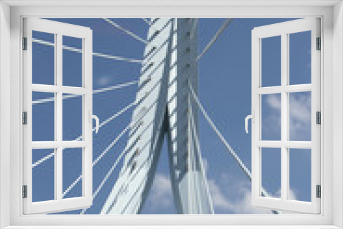 Fototapeta Naklejka Na Ścianę Okno 3D - Close up Erasmus bridge Rotterdam