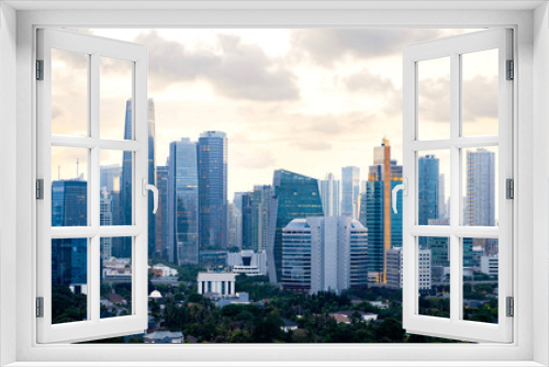 Fototapeta Naklejka Na Ścianę Okno 3D - Panoramic Jakarta skyline