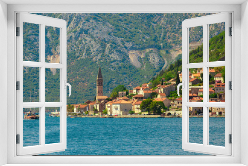 Fototapeta Naklejka Na Ścianę Okno 3D - Perast town in the Bay of Kotor
