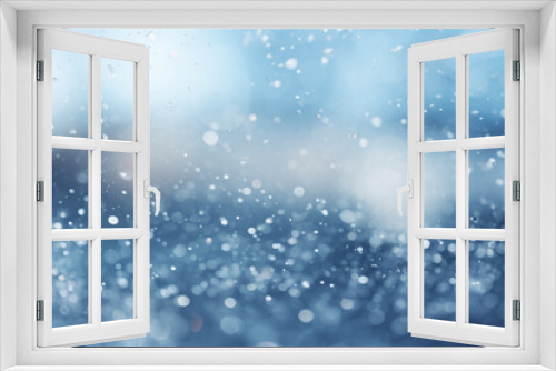 Winterzauberlicht - Ein abstrakter Bokeh-Hintergrund fängt die kühlen Lichtmomente des Winters in einer magischen und eisigen Atmosphäre ein