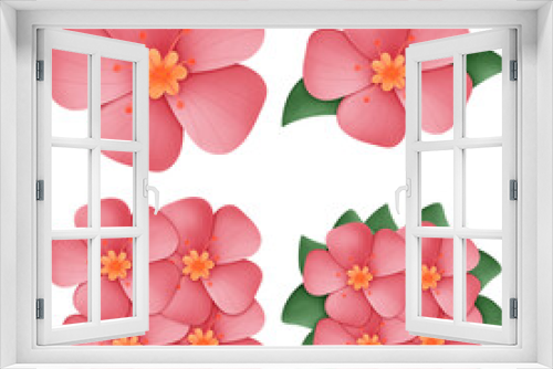 Fototapeta Naklejka Na Ścianę Okno 3D - pink flowers Sakura Cherry blossom 