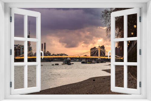 Fototapeta Naklejka Na Ścianę Okno 3D - best view london albert bridge