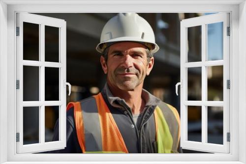 Expert workers at construction site Concept,portrait of construction manager looking to camera, 