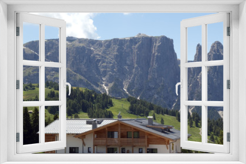 Fototapeta Naklejka Na Ścianę Okno 3D - Schlern, Seiser, Alm, Dolomiten,