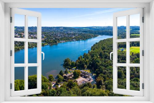 Fototapeta Naklejka Na Ścianę Okno 3D - Baldeneysee mit Blick über Haus Scheppen Richtung Südosten