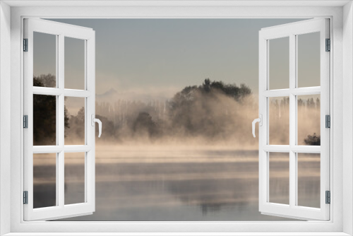 Fototapeta Naklejka Na Ścianę Okno 3D - Misty Fall Morning on the Snohomish River