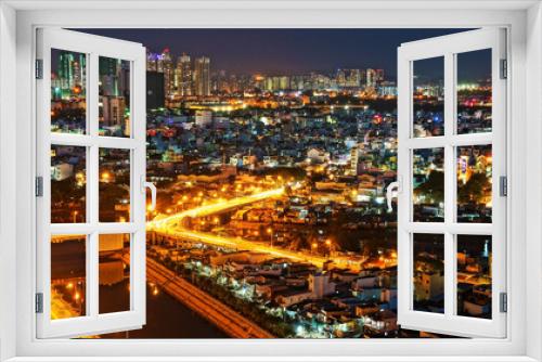 Fototapeta Naklejka Na Ścianę Okno 3D - Impression night landscape of Asia city