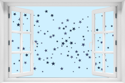 Fototapeta Naklejka Na Ścianę Okno 3D - Star confetti. Abstract casual confetti background. Bright design pattern.