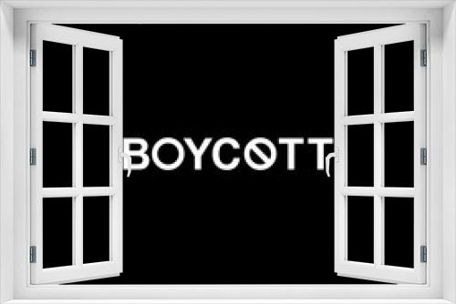 Visual Text Illustration of the Boycott, can use for sign, symbol, watermark, mark, sticker, banner, or graphic design element. Vector Illustration