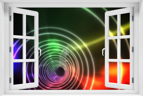 Fototapeta Naklejka Na Ścianę Okno 3D - Colorful spiral with bright light