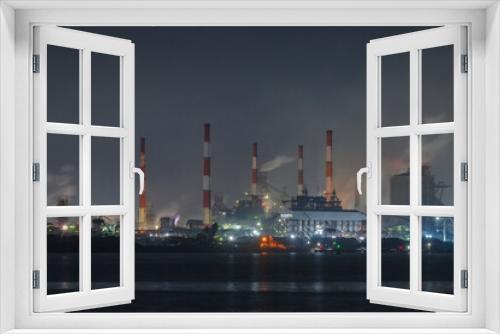 Fototapeta Naklejka Na Ścianę Okno 3D - 日本の岡山県倉敷市のとても美しい工場の夜景